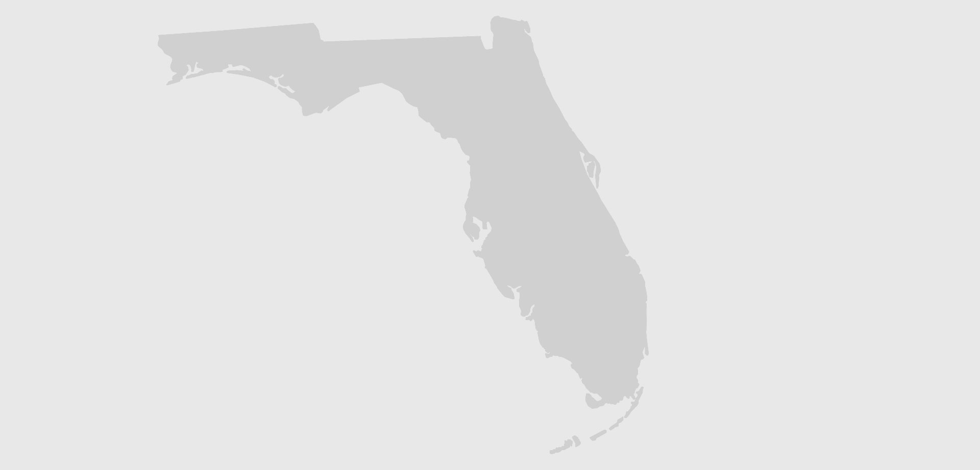 Areas in Florida we write insurance policies.